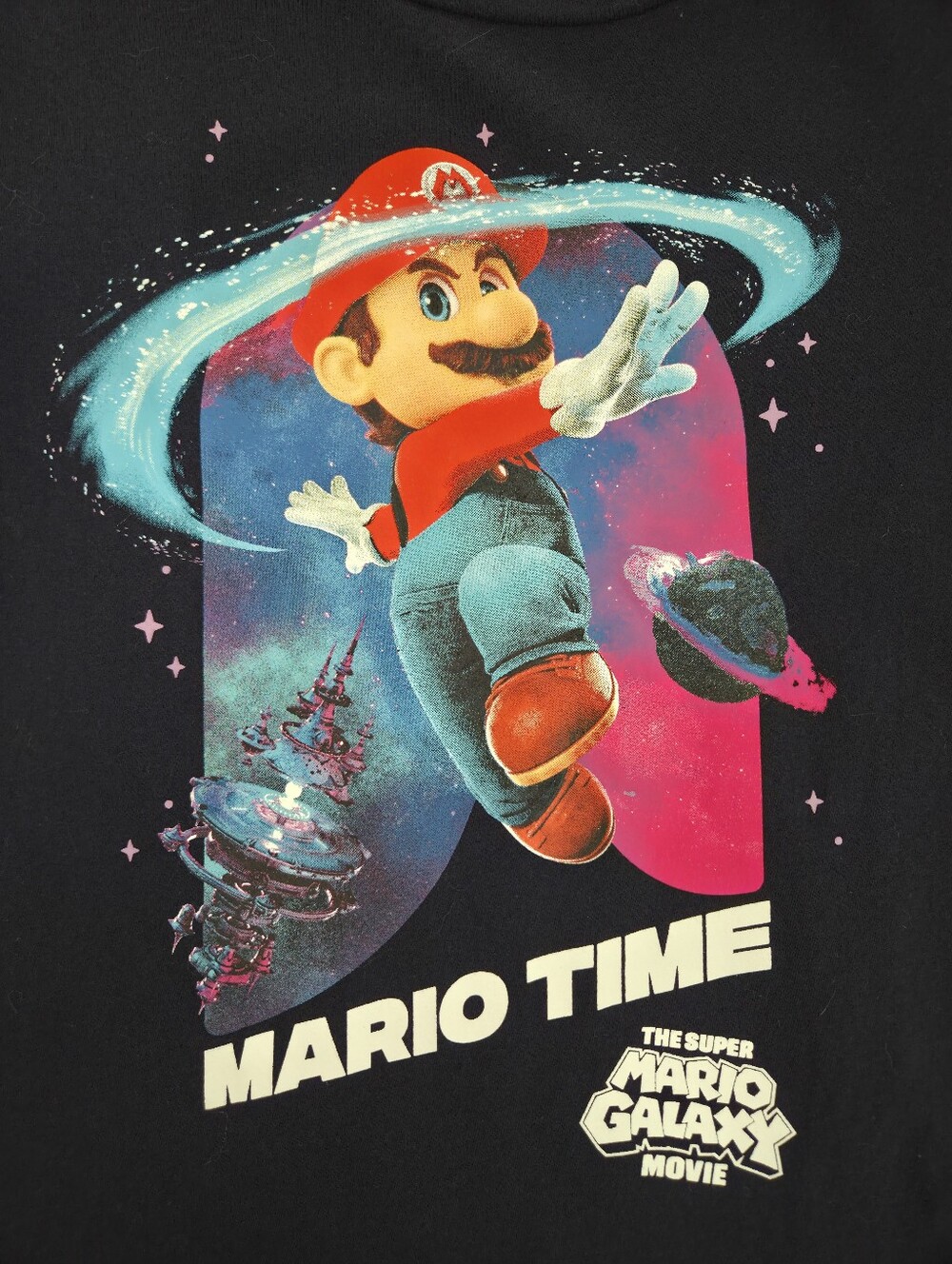 ​Old Navy Boys Large Super Mario Galaxy T Shirt Navy Blue Size 10-12 - Picture 6 of 12
